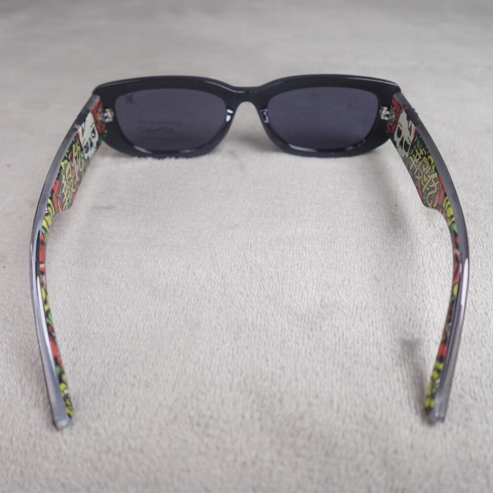 Ed Hardy Ed Kabuki Sunglasses Black UV400 Eternal Love NEW - Picture 10 of 16